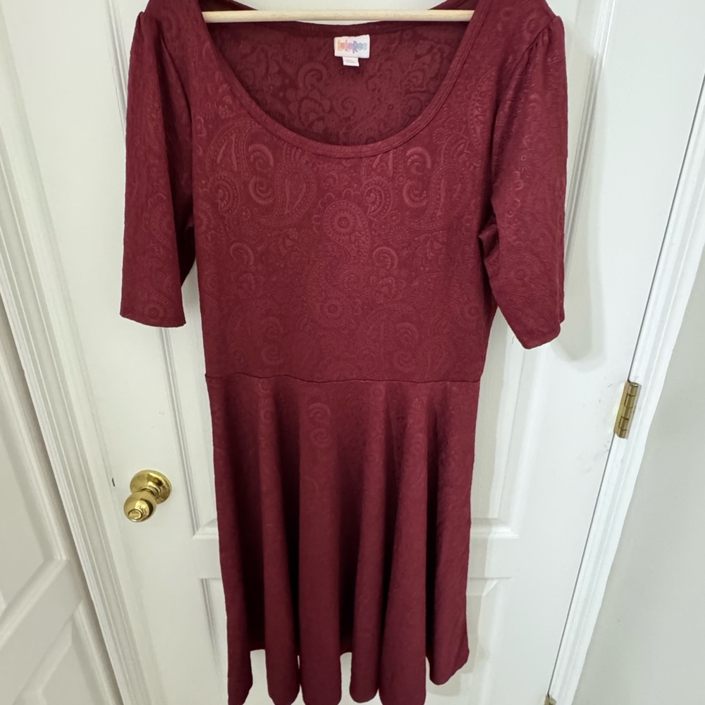 Burgundy stretchy dress